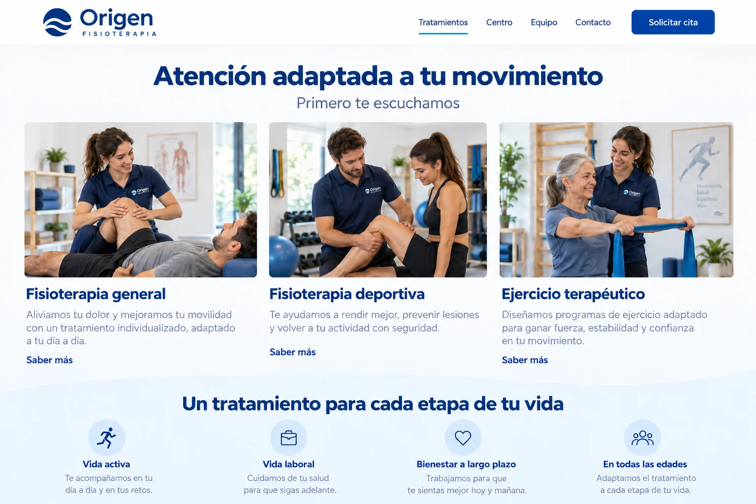 Servicios del mismo centro de fisioterapia de ejemplo