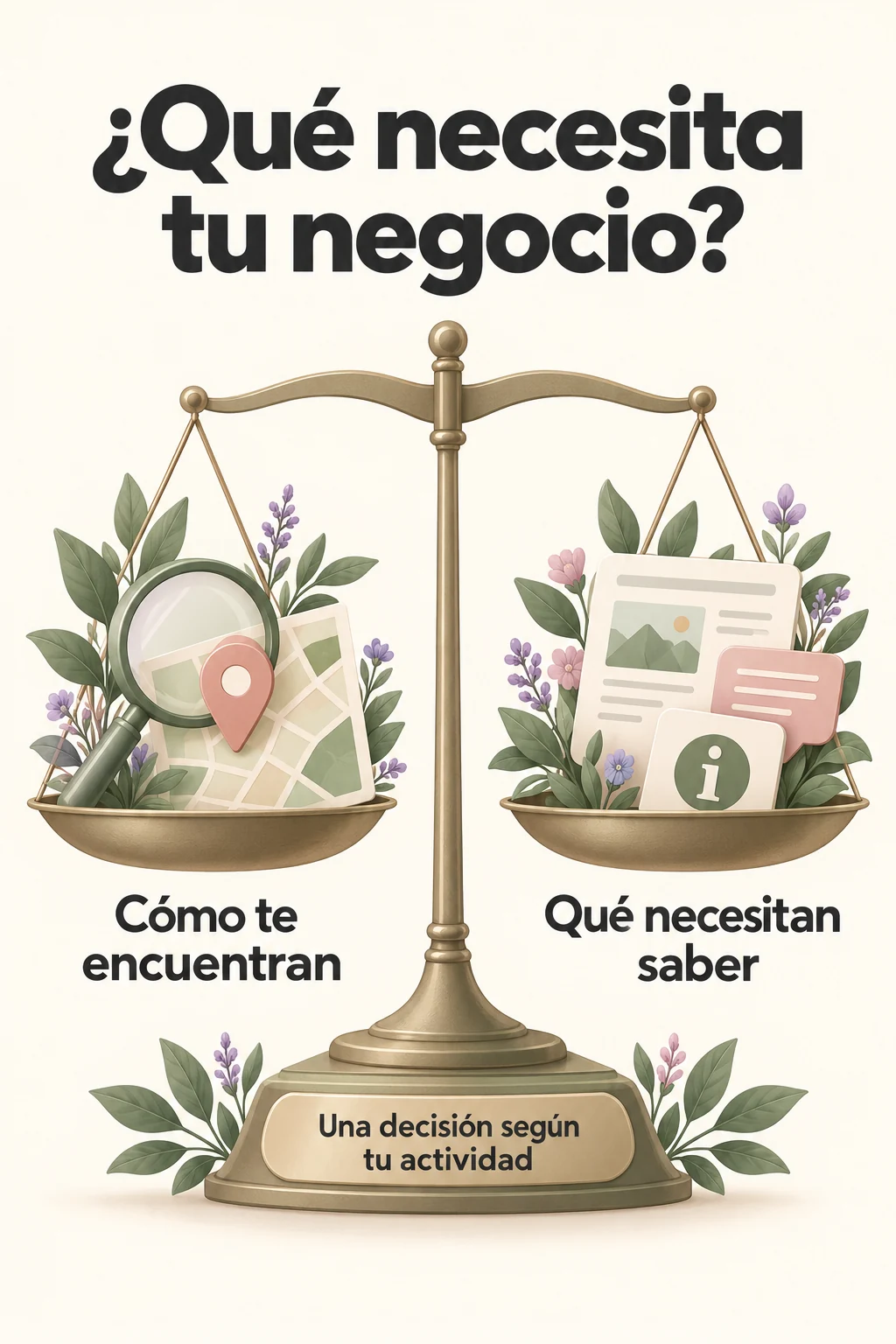 Balance entre cómo te encuentran y qué necesita saber el cliente para decidir qué web requiere tu actividad