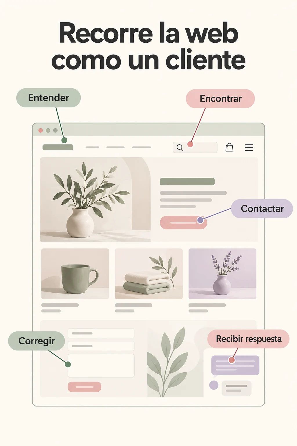 Un recorrido de prueba: entender, encontrar, contactar, corregir errores y recibir respuesta